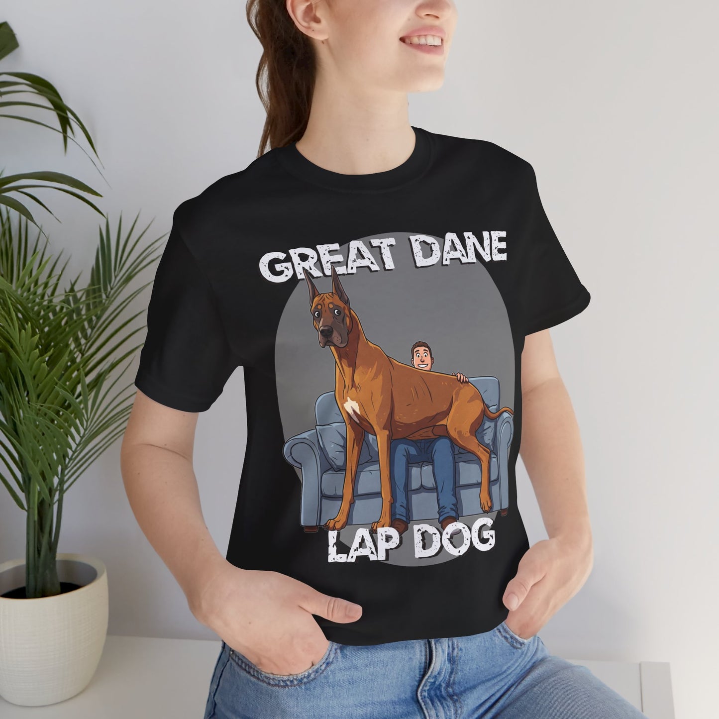 Great Dane Lap Dog Unisex Tee - Hilarious Dog Lover Graphic T-Shirt - Schmartypants