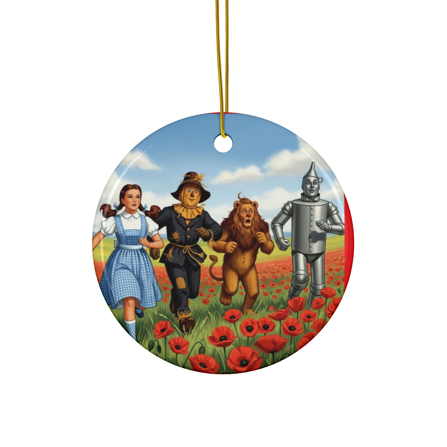 Wizard of Oz Ceramic Ornaments | 2-Side Print | Festive Decor for Christmas, Birthdays, and Celebrations | Giftable Set of 1, 3, 5, or 10