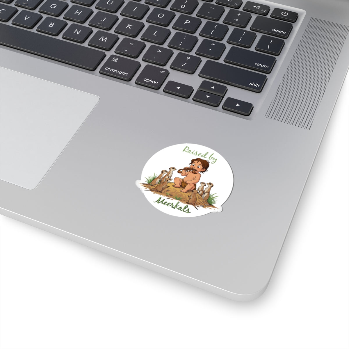 Funny 'Raised by Meerkats' Stickers for Kids - Fun Animal Décor - Schmartypants