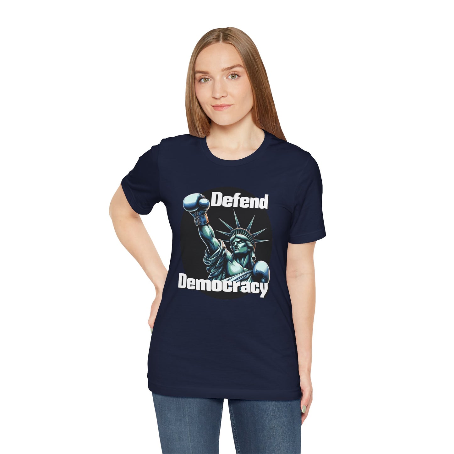 Defend Democracy Tee - Unisex Jersey Short Sleeve Shirt - Protest Wear - Activist Tee