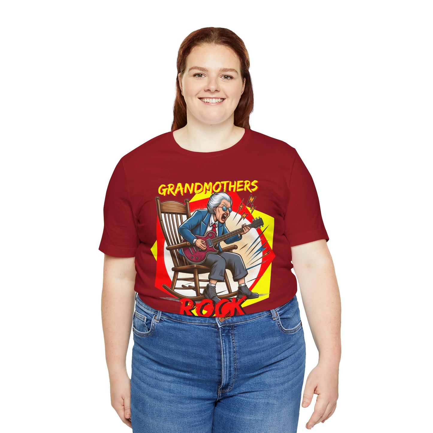 'Grandmothers Rock' Unisex Jersey Short Sleeve Tee - Funny Gift to Show Love for the Special Grandmother in Your Life - Schmartypants