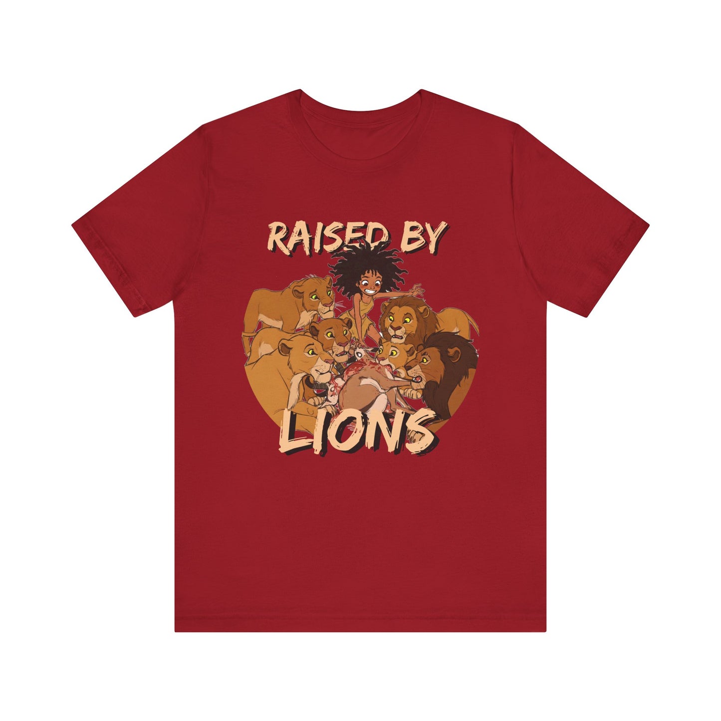 Raised by Lions Unisex Tee, Funny Animal Shirt, Lion Lover Gift, Safari T-Shirt, Jungle Adventure Apparel, Casual Wear - Schmartypants