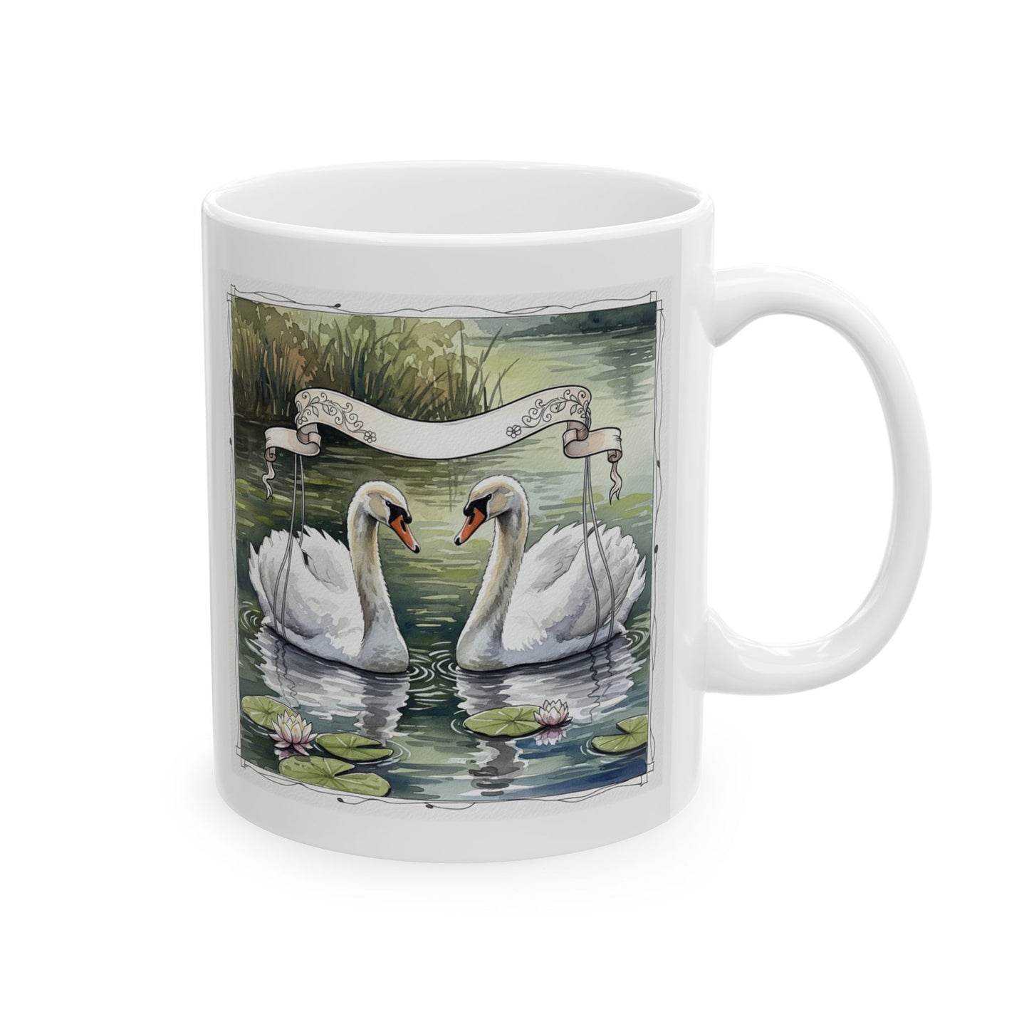 Personalizable Wedding Reception Favor Ceramic Mug, Gift Coffee Cup, Customizable Bridal Shower Tea Mug, Special Occasion Guest Present
