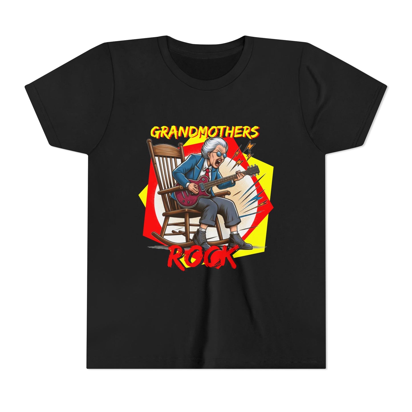 'Grandmothers Rock' Youth Short Sleeve Tee - Funny Design to Show Love for Grandma - Schmartypants