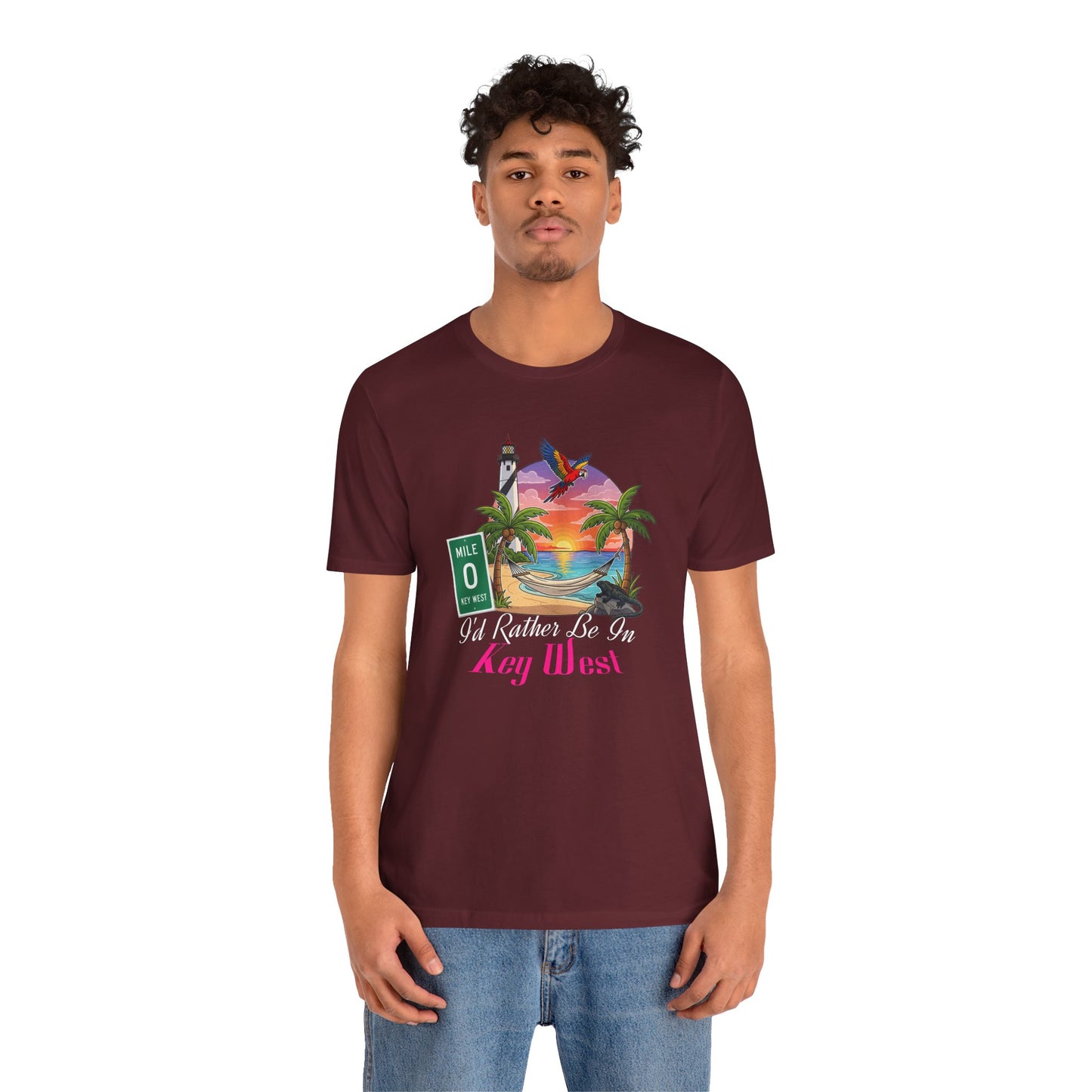 I'd Rather Be In Key West Tee | Vacation Shirt, Summer Style, Beachwear Gift, Travel Tee, Casual Fashion