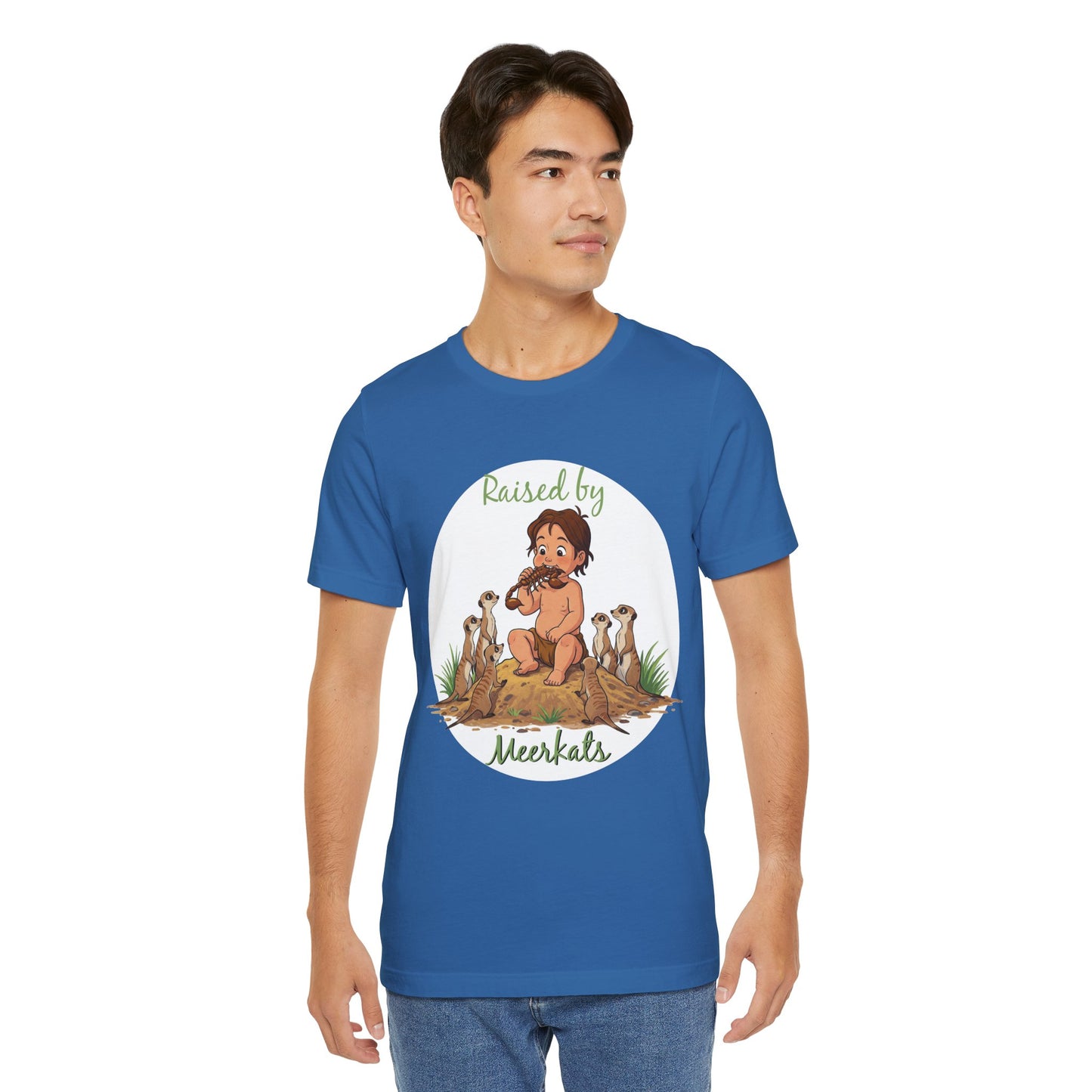 Funny 'Raised by Meerkats' Unisex Tee for Meerkat and Wildlife Lovers - Schmartypants