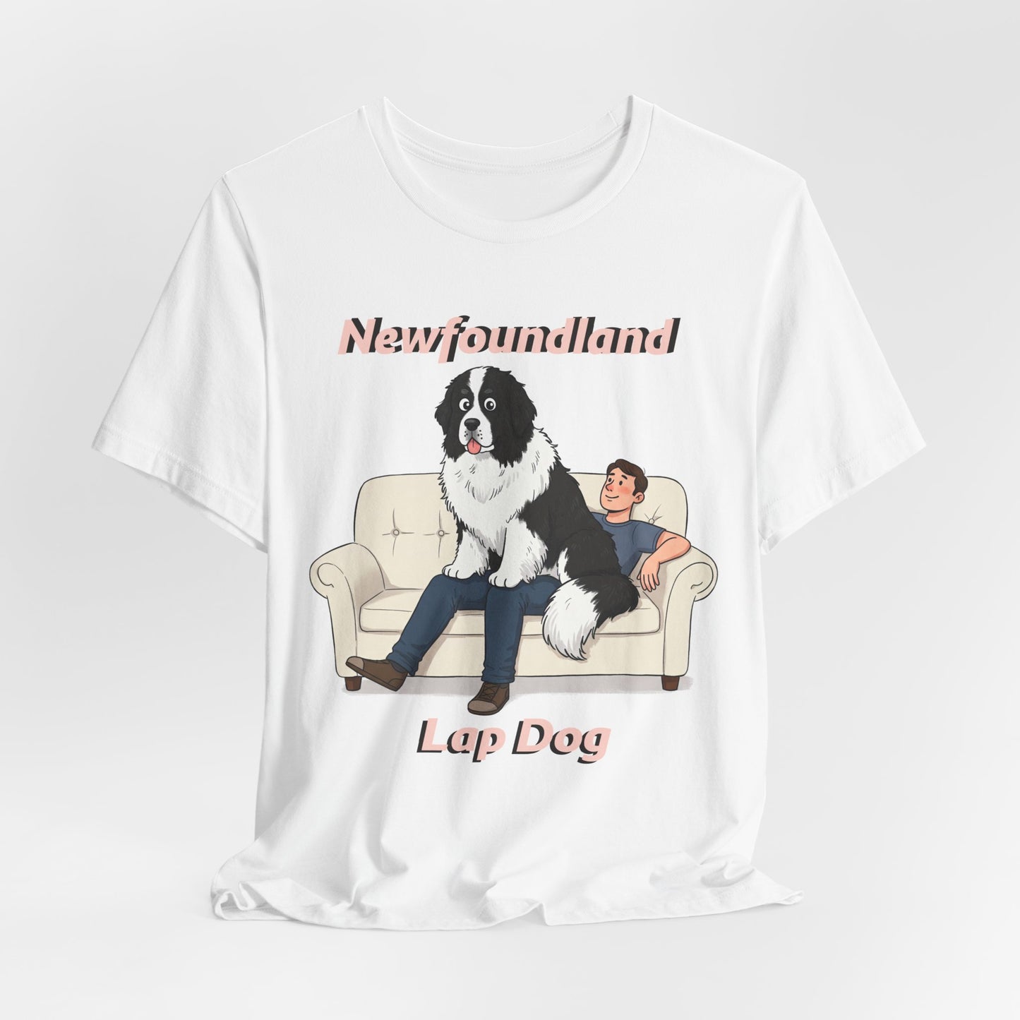 Hilarious Newfoundland Lap Dog Tee - Cozy Unisex Jersey Short Sleeve Shirt for Dog Lovers - Schmartypants