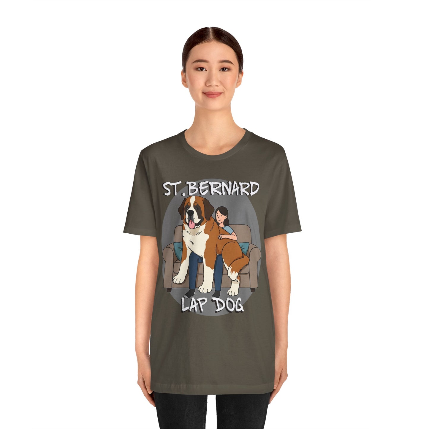 Funny St. Bernard Lap Dog Tee - Unisex Jersey Short Sleeve Tee for Dog Lovers - Schmartypants