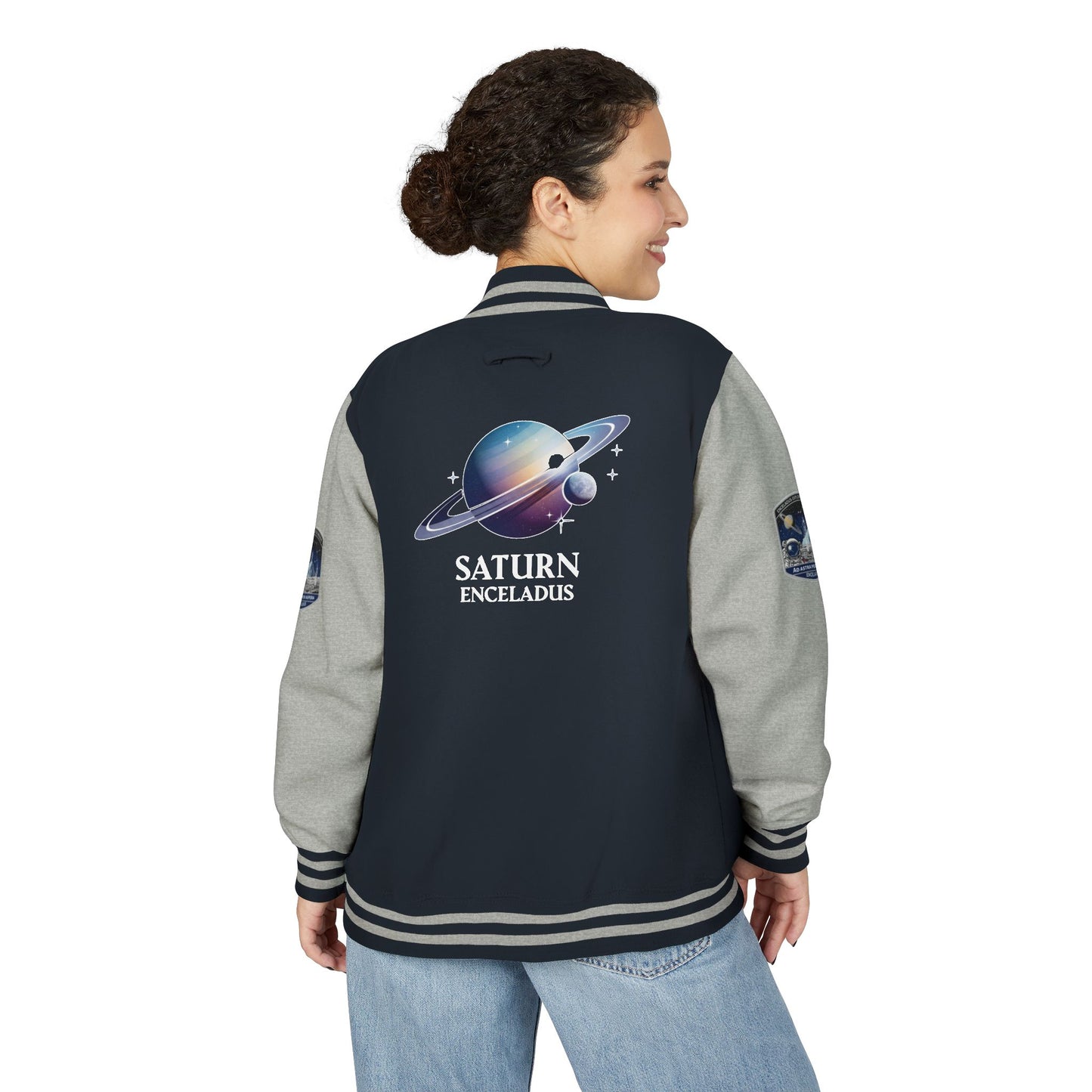 Letterman Jacket Enceladus Mission Commander Saturn Space Exploration Gift