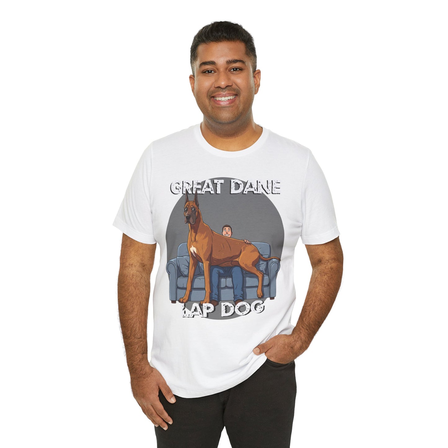 Great Dane Lap Dog Unisex Tee - Hilarious Dog Lover Graphic T-Shirt - Schmartypants