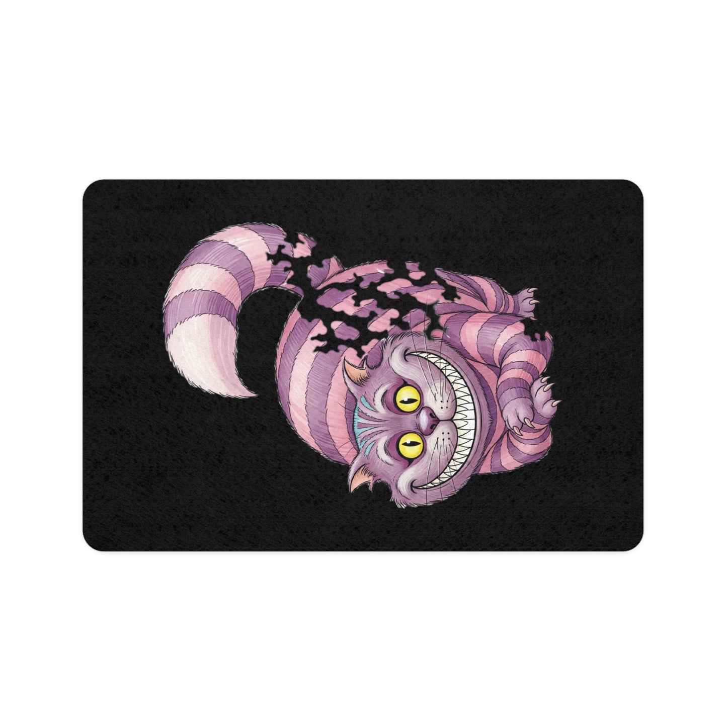 Disappearing Cheshire Cat Pet Food Mat, Fun Cat Lover Gift, Cat Feeding Mat, Unique Kitchen Decor, Alice in Wonderland Pet Dish Mat