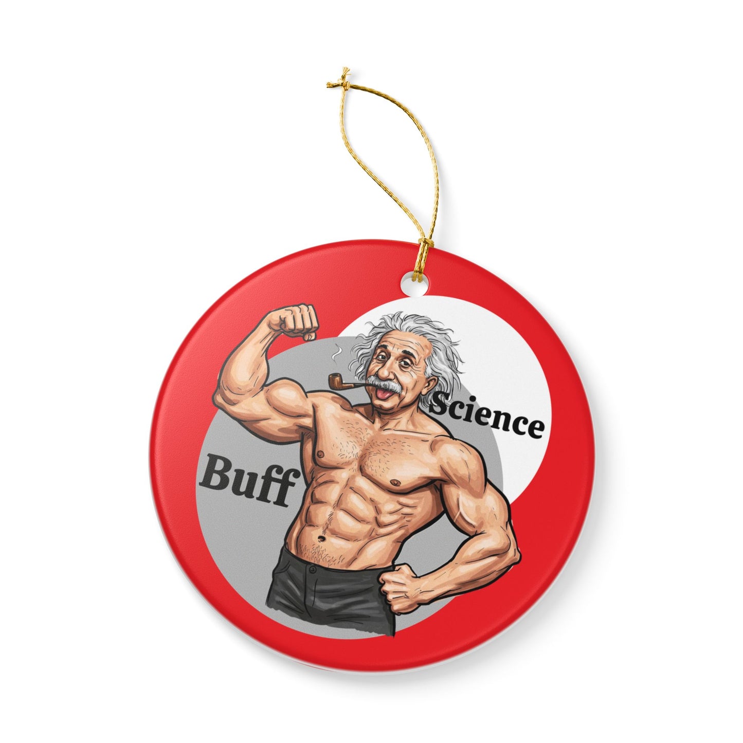 Humorous Science Buff Ornament | Unique Home Decor, Gift for Scientists, Educational Holiday Decor, Fun Science Lover Gift, Einstein