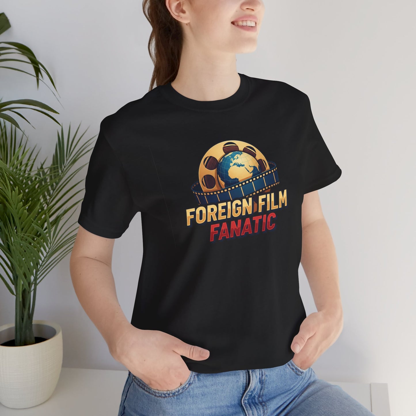 Foreign Film Fanatic Tee, Movie Lover T-Shirt, Cinema Enthusiast Apparel, Film Buff Gift, Unisex Short Sleeve Top, Casual Graphic Tee