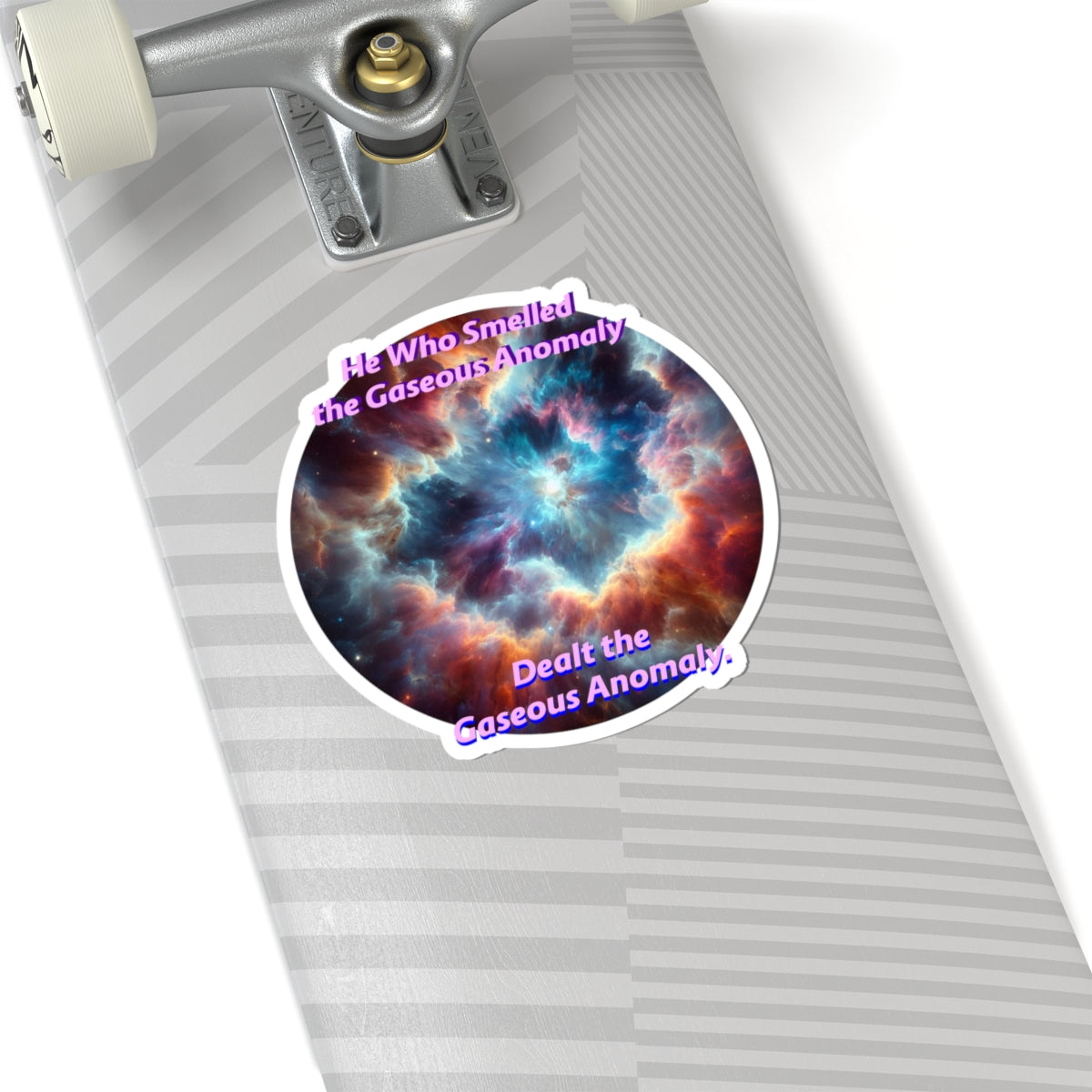 Cosmic Kiss-Cut Stickers - Hilarious Gaseous Anomaly Design for Trekkies and Sci-Fi Fans - Schmartypants