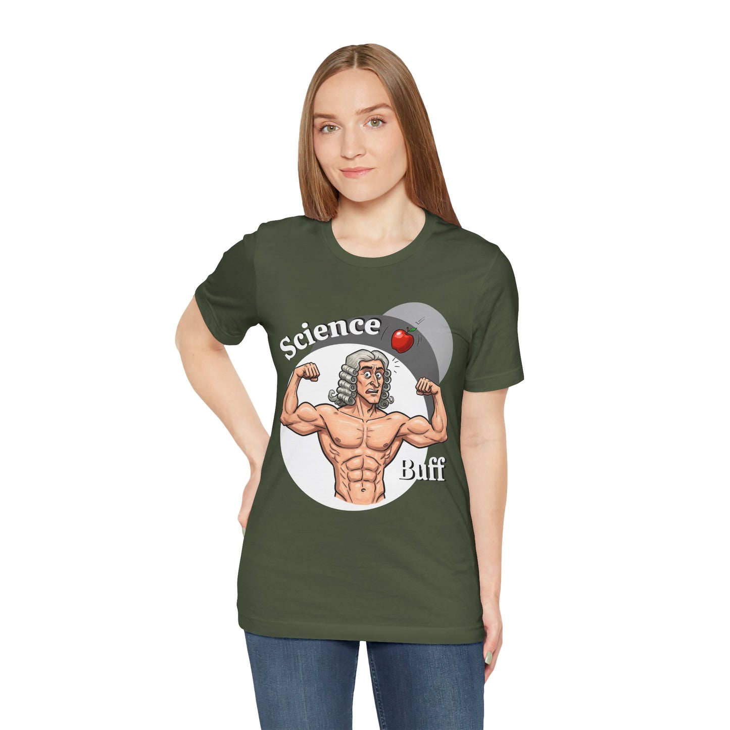 Funny 'Science Buff' Unisex Tee, Funny Science Shirt, Gift for STEM Lovers, Academic Humor T-Shirt, Geeky Top, Science Enthusiast Apparel, Sir Isaac Newton Fans - Schmartypants