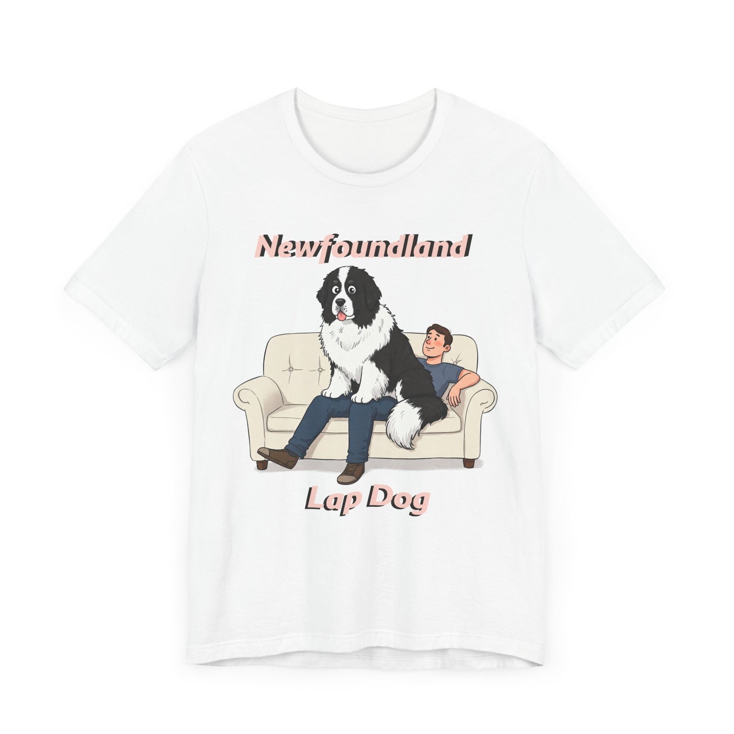 Hilarious Newfoundland Lap Dog Tee - Cozy Unisex Jersey Short Sleeve Shirt for Dog Lovers - Schmartypants