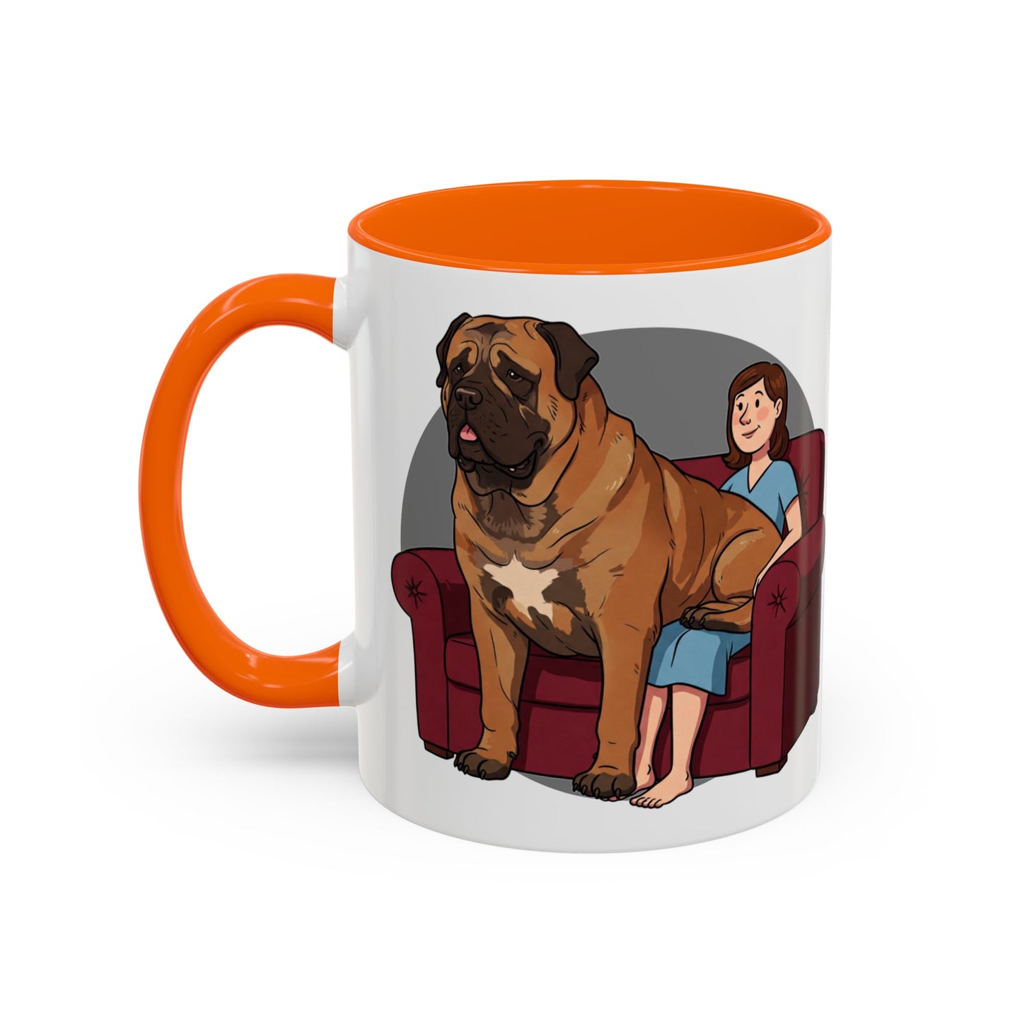 Mastiff Lap Dog Accent Coffee Mug - Perfect Funny Gift for Dog Lovers, Mastiff Breeders - Schmartypants