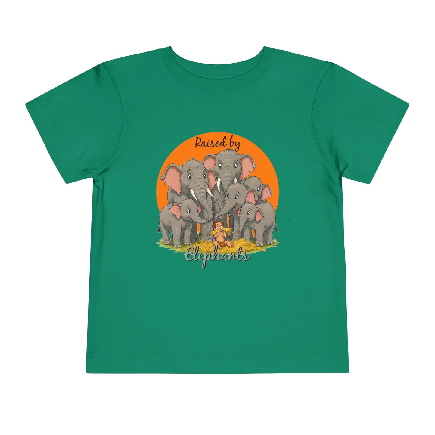Toddler Elephant Tee - Cute Funny Kids Shirt, Gift for Animal Lovers, Raised by Elephants, Playtime Outfit, Birthday Gift, Toddler Apparel - Schmartypants