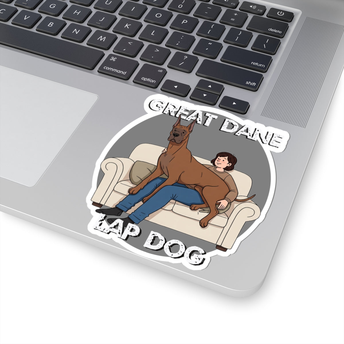 Great Dane Lap Dog, Hilarious Kiss-Cut Stickers - Schmartypants