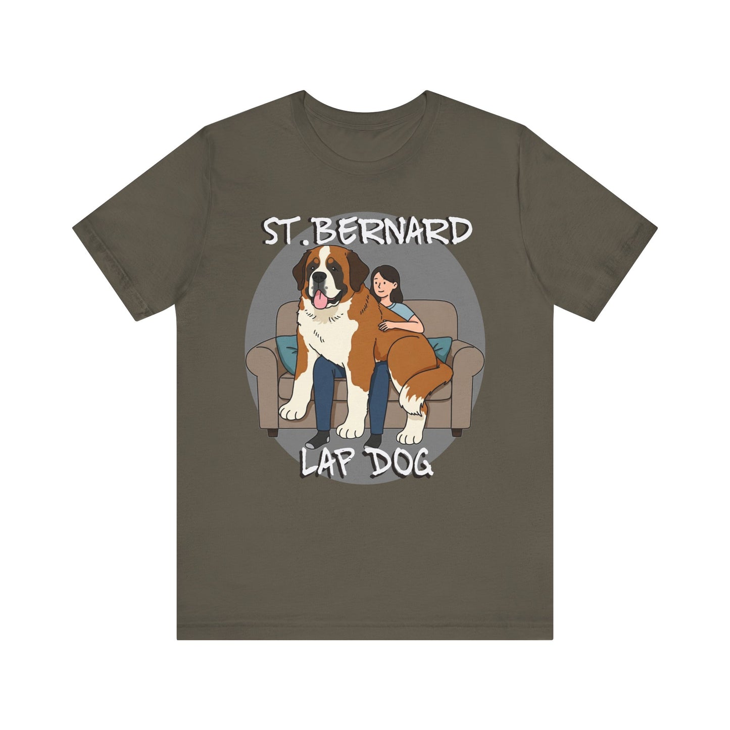 Funny St. Bernard Lap Dog Tee - Unisex Jersey Short Sleeve Tee for Dog Lovers - Schmartypants