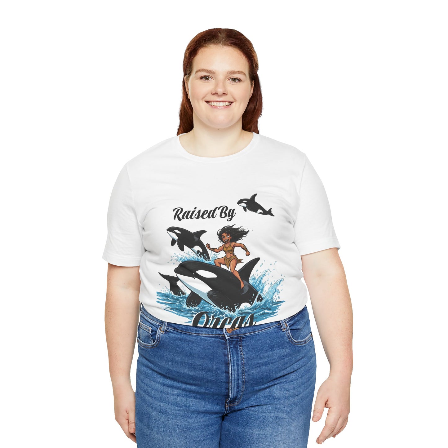 'Raised By Orcas' Unisex Tee | Ocean Lover Shirt, Animal Spirit Tee, Whale Enthusiast Gift, Nautical Apparel, Summer Essentials