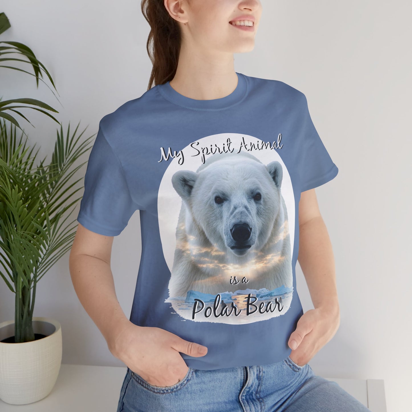 Polar Bear Tee, My Spirit Animal, Wildlife Lover Gift, Alaskan Traveler Shirt, Nature Enthusiast Top, Arctic Wildlife Apparel