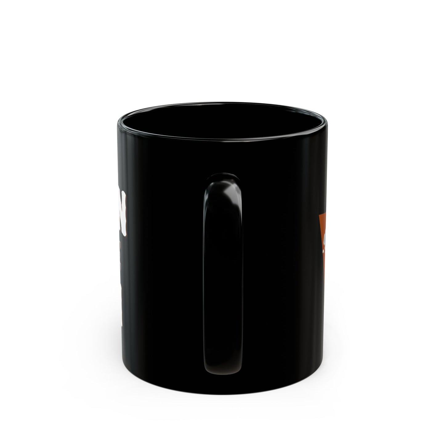 Listen to the Lion Black Mug - Inspirational Coffee Tea Cup for Animal Lovers, Van Morrison Fans - Schmartypants