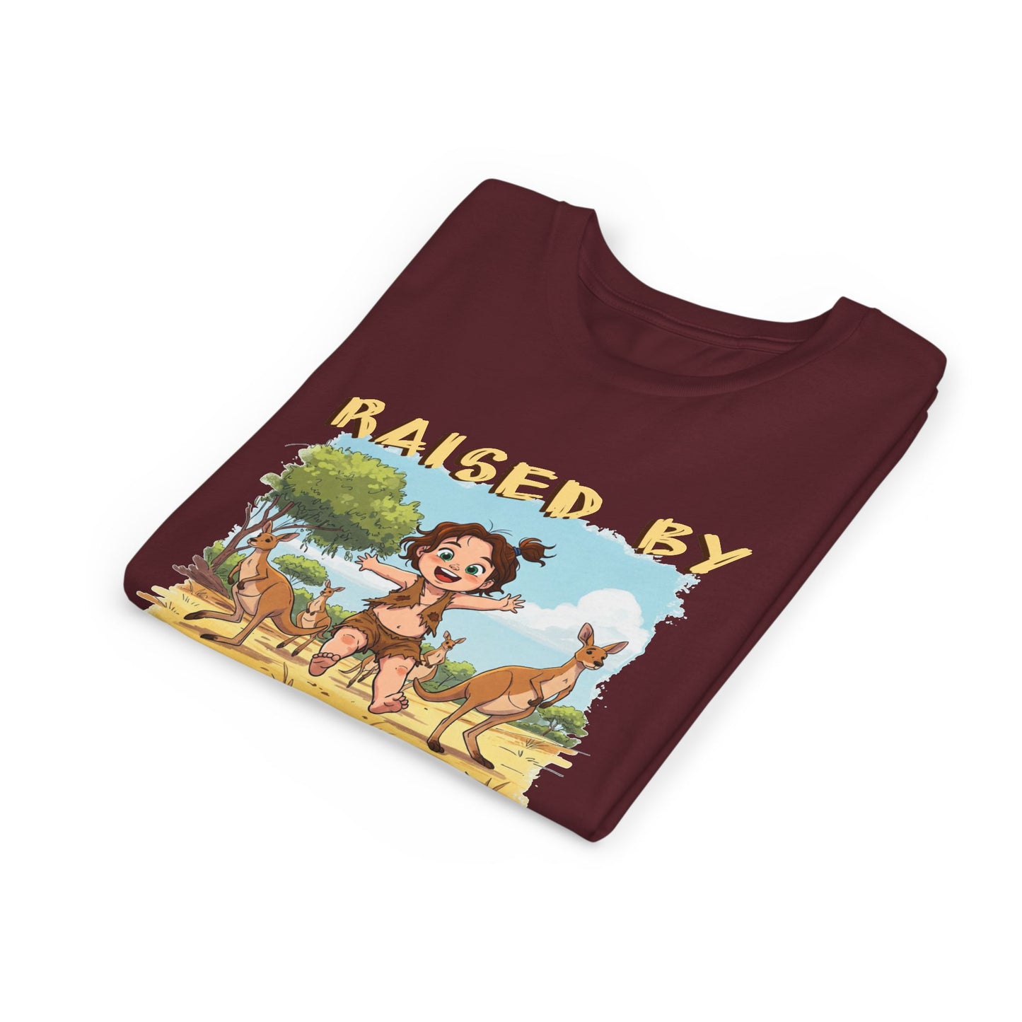 Kids 'Raised by Kangaroos' Tee - Fun and Playful Short Sleeve Shirt - Schmartypants