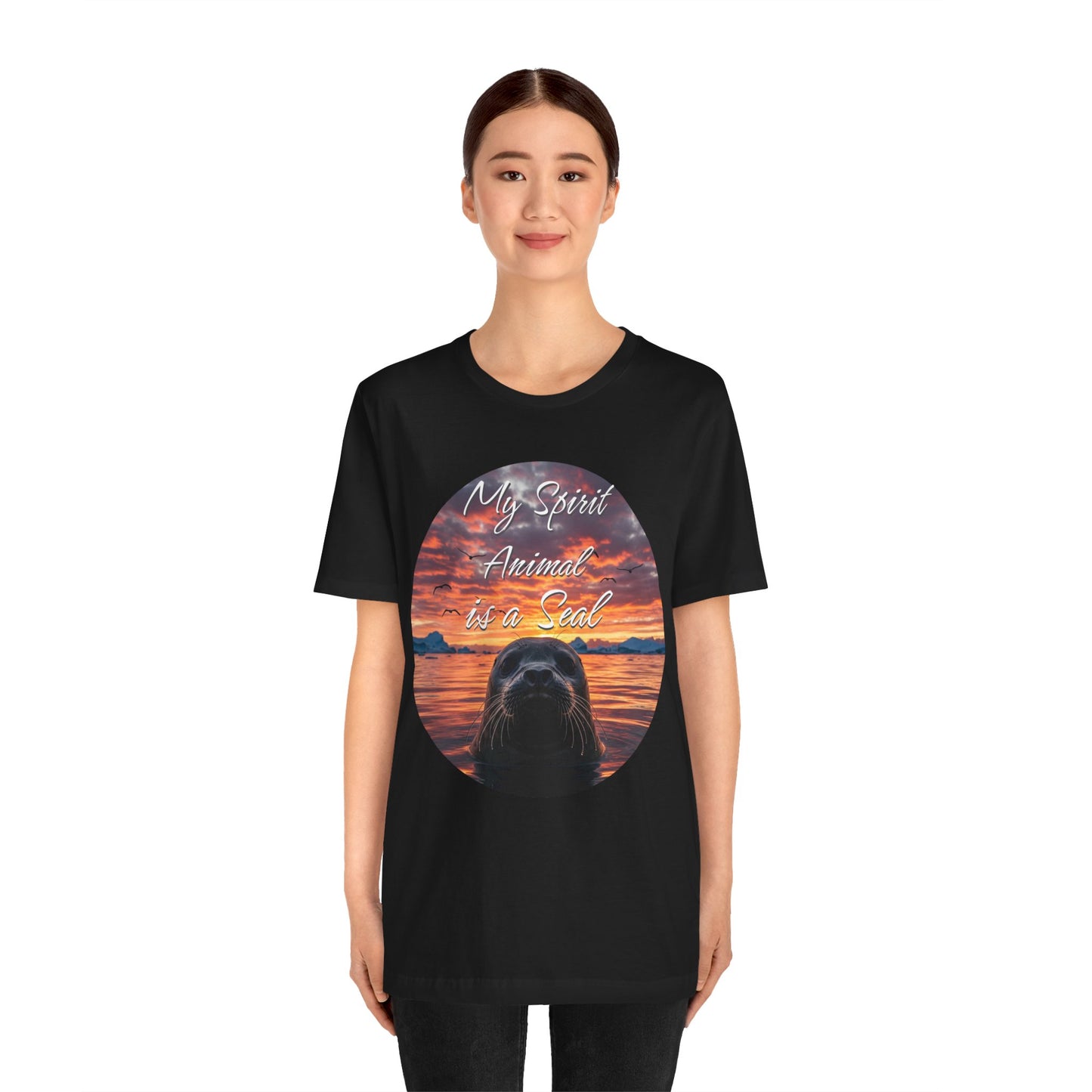 Seal Spirit Animal Ocean Wildlife Unisex Tee, My Spirit Animal is a Seal Shirt, Seal Lover Gift, Ocean Adventure Tee, Sea Animal Tee, Seal