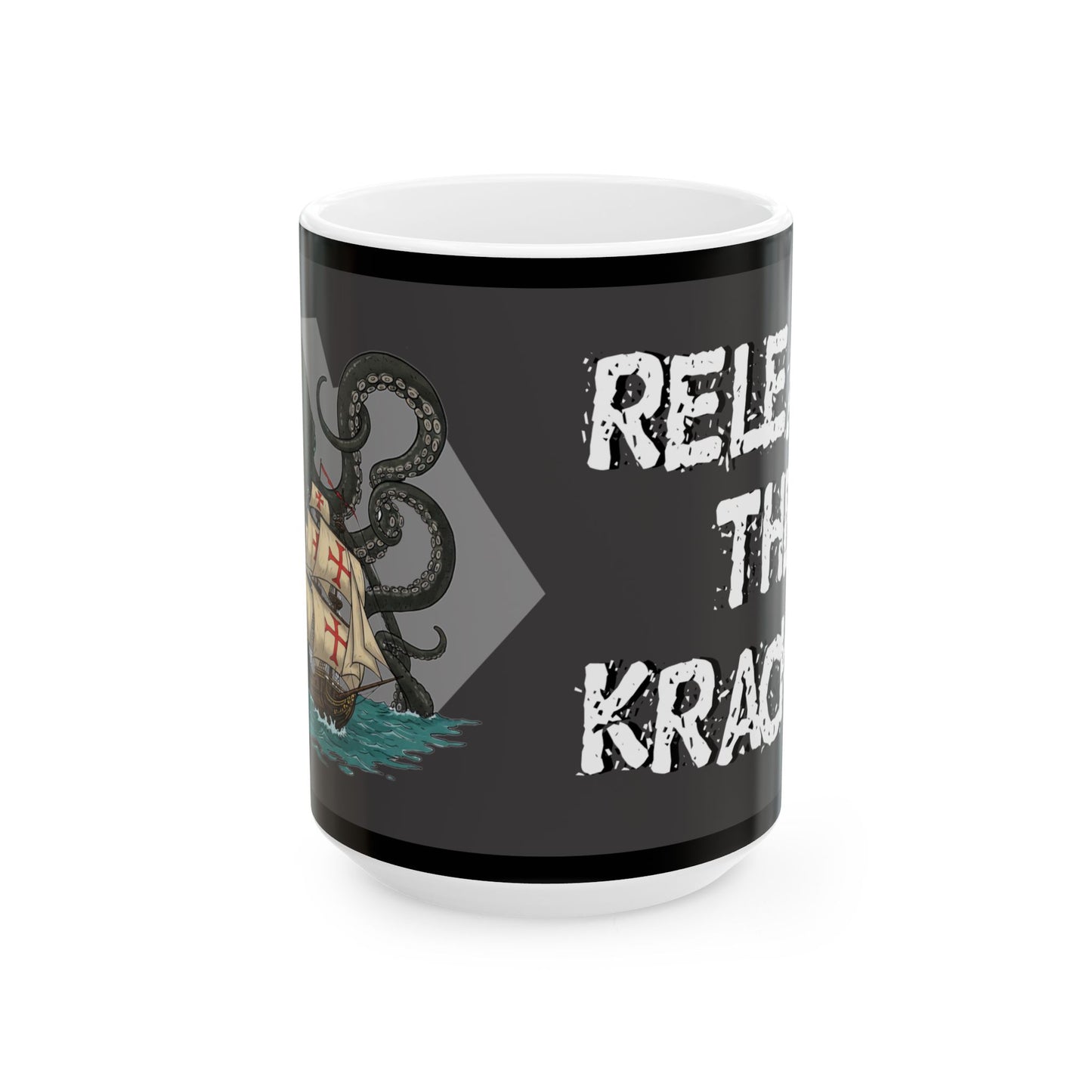 Octopus-Themed Ceramic Mug - "Release the Kraken" Design for Pirates and Gamers - Schmartypants