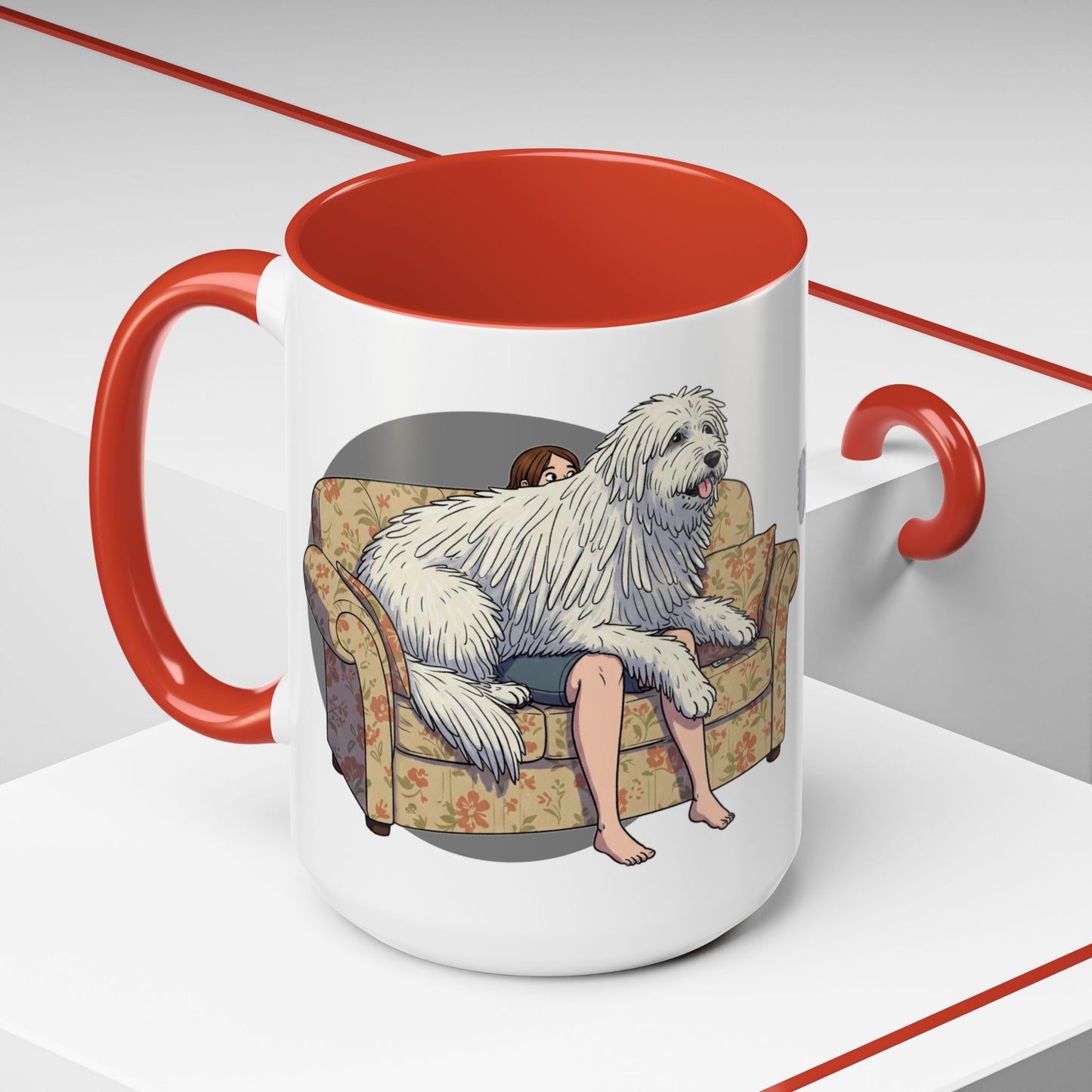 Komondor Lap Dog Coffee Mug - Funny Pet Lovers Gift - 11oz & 15oz - Schmartypants