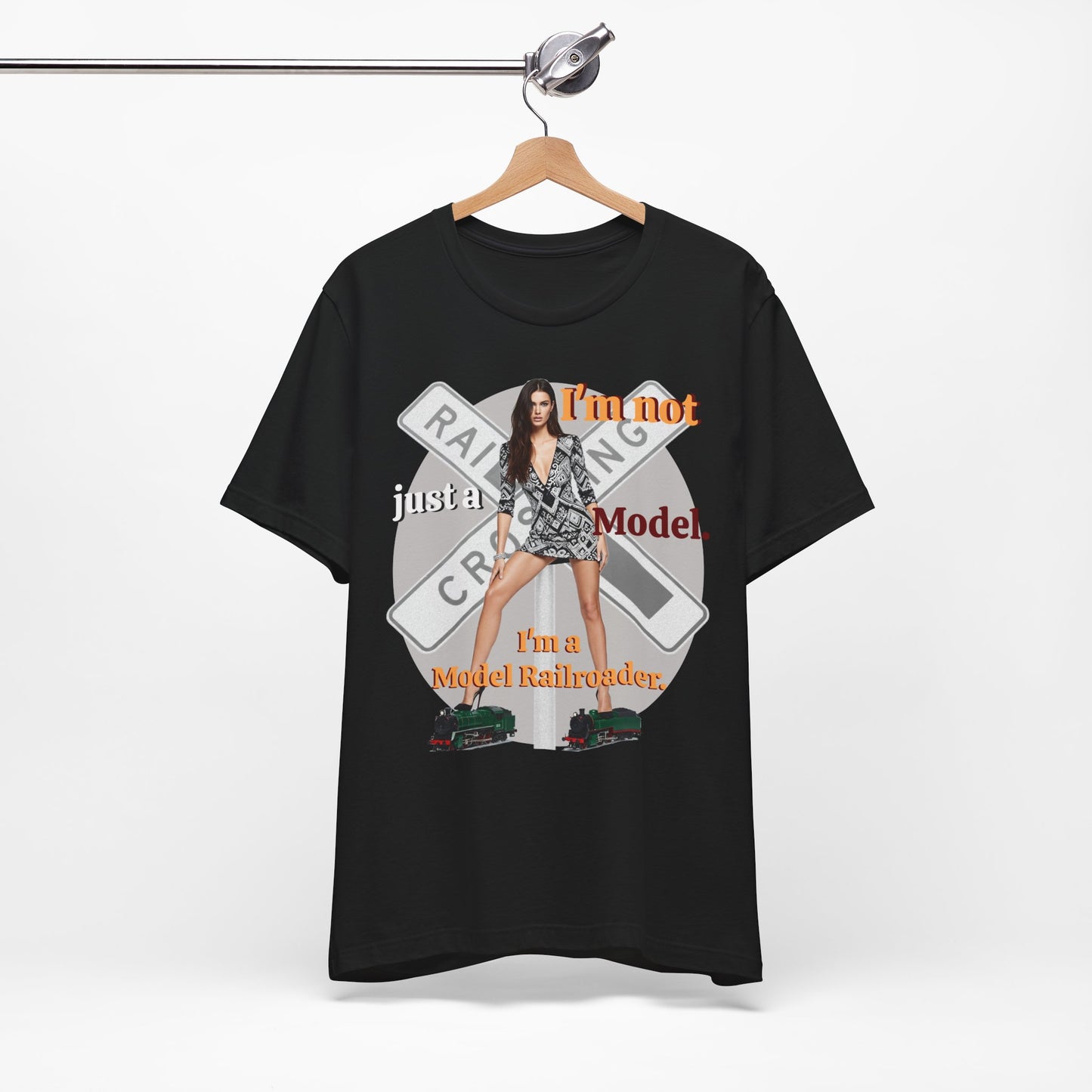 Railroad Model Unisex Tee, Train Lover Gift, Funny 'Model Railroader' Shirt, Model Railroading Apparel, Unique Graphic T-Shirt - Schmartypants