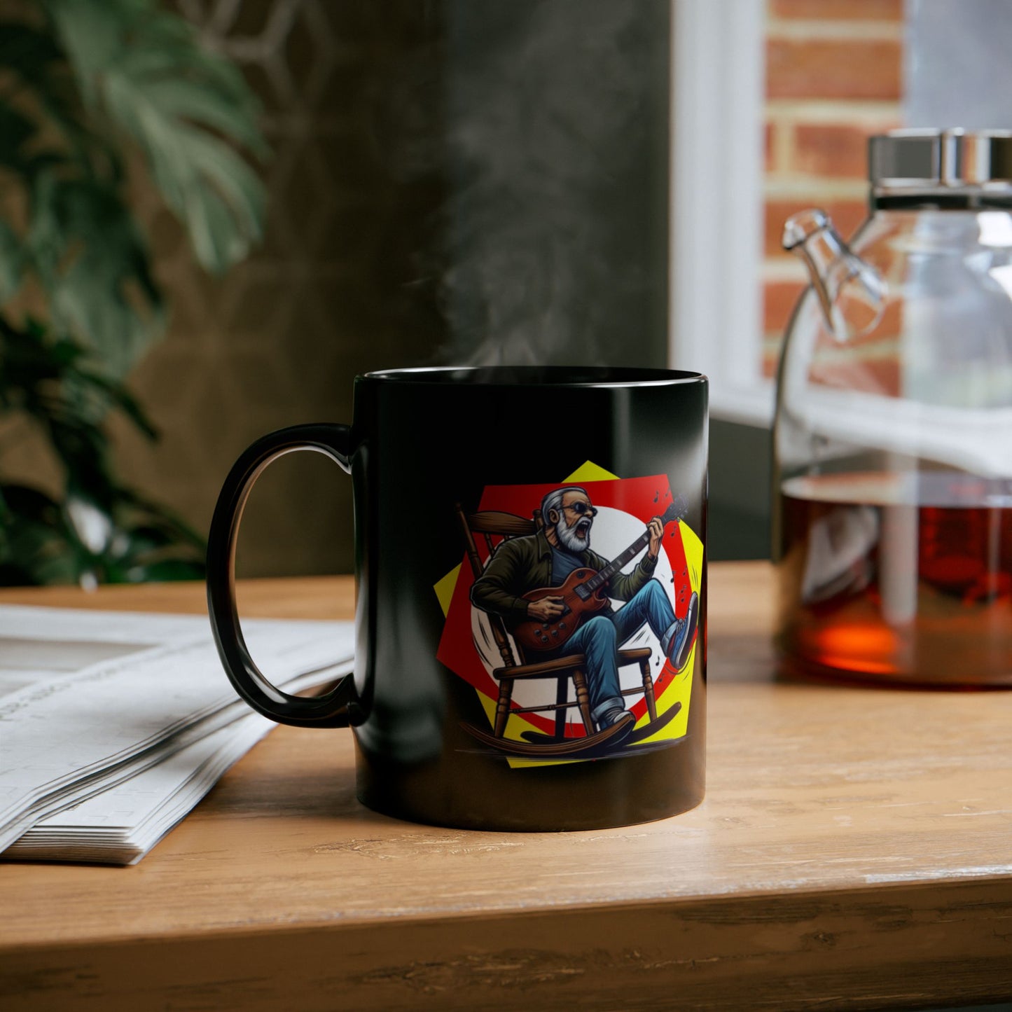 "Grandfathers Rock" Coffee Mug - Funny Black Mug for Granddad, Gift for Father's Day, Birthdays - Schmartypants