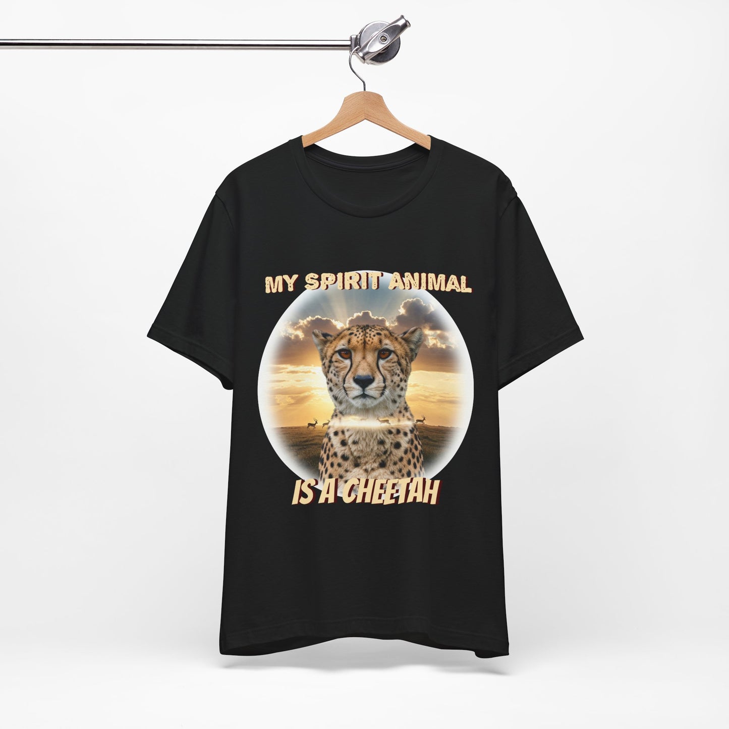 Unisex Jersey Tee - My Spirit Animal is a Cheetah - Beautiful Cheetah Natura Lover Statement - Schmartypants