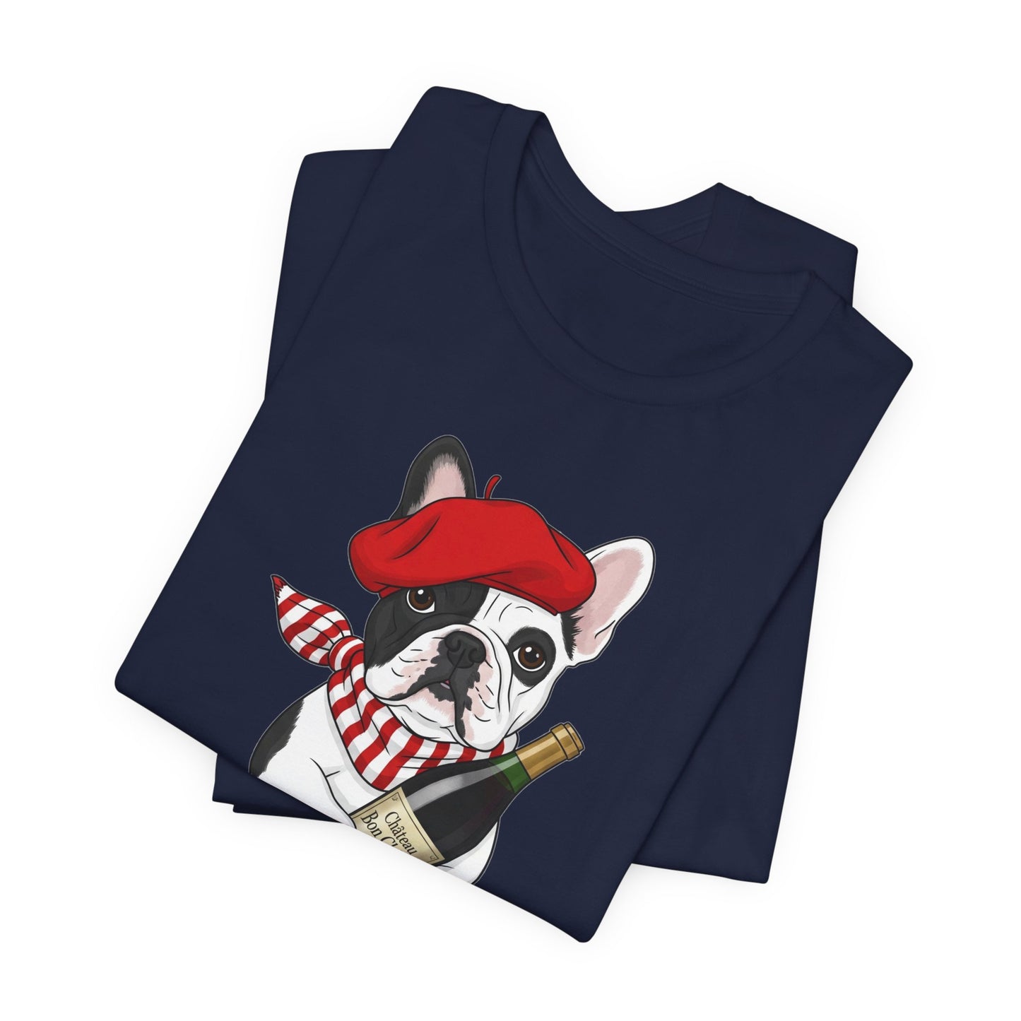 Cute French Bulldog Lovers Tee, Casual Wear, Je t'aime Shirt, Unisex T-Shirt for Birthdays, Anniversaries, Pet Lovers