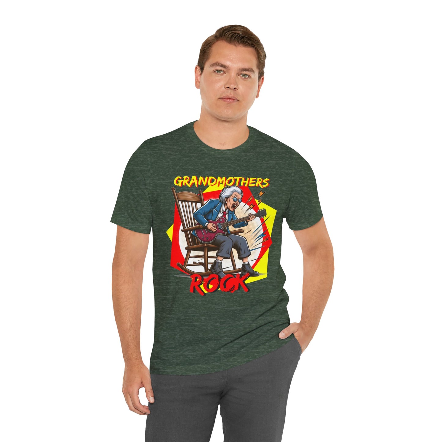'Grandmothers Rock' Unisex Jersey Short Sleeve Tee - Funny Gift to Show Love for the Special Grandmother in Your Life - Schmartypants