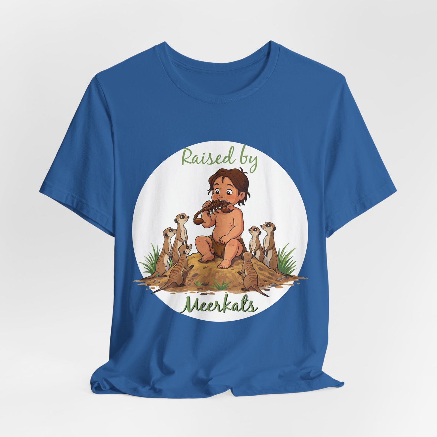 Funny 'Raised by Meerkats' Unisex Tee for Meerkat and Wildlife Lovers - Schmartypants