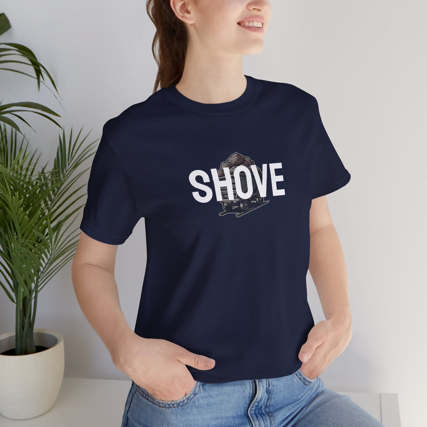 Athletic Spirit SHOVE Unisex Tee, Baseball Player Gift, Sports Fan Shirt, Inspirational Athlete Top, Underdog Competition Statement Piece