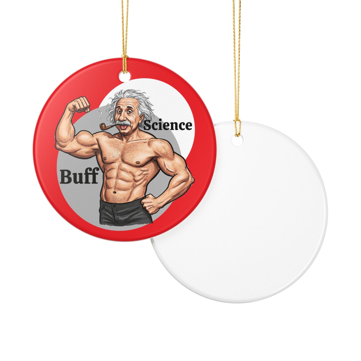 Humorous Science Buff Ornament | Unique Home Decor, Gift for Scientists, Educational Holiday Decor, Fun Science Lover Gift, Einstein