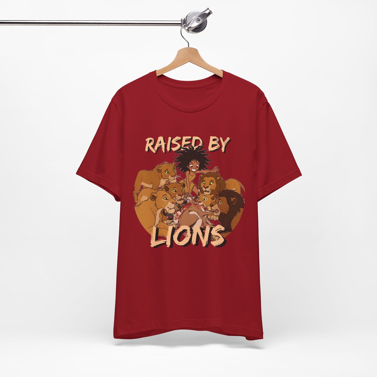 Raised by Lions Unisex Tee, Funny Animal Shirt, Lion Lover Gift, Safari T-Shirt, Jungle Adventure Apparel, Casual Wear - Schmartypants