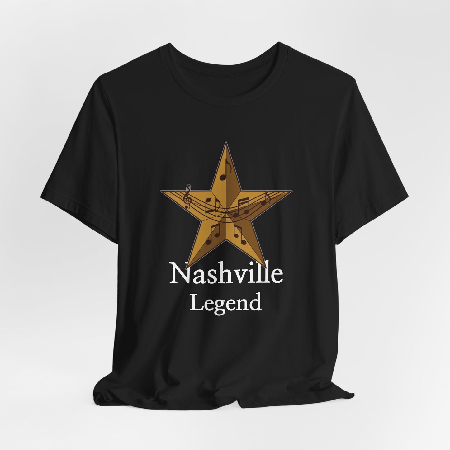 Nashville Legend Tee, Unisex Jersey T-Shirt, Country Music Apparel, Gift for Musicians, Nashville Souvenir, Western Style Clothing