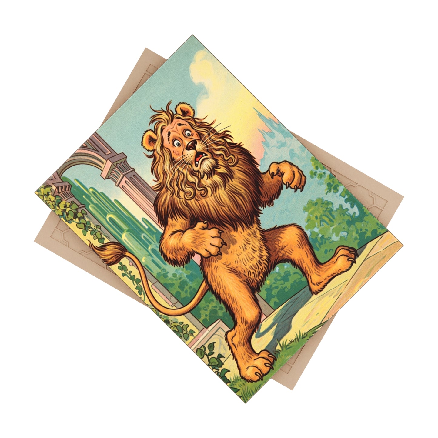 Ceramic Photo Tile, Cowardly Lion Tile, Wizard of Oz Nursery Decor, Baby Shower Gift, Maternity Gift, Kids Room Decor, Bathroom Tile