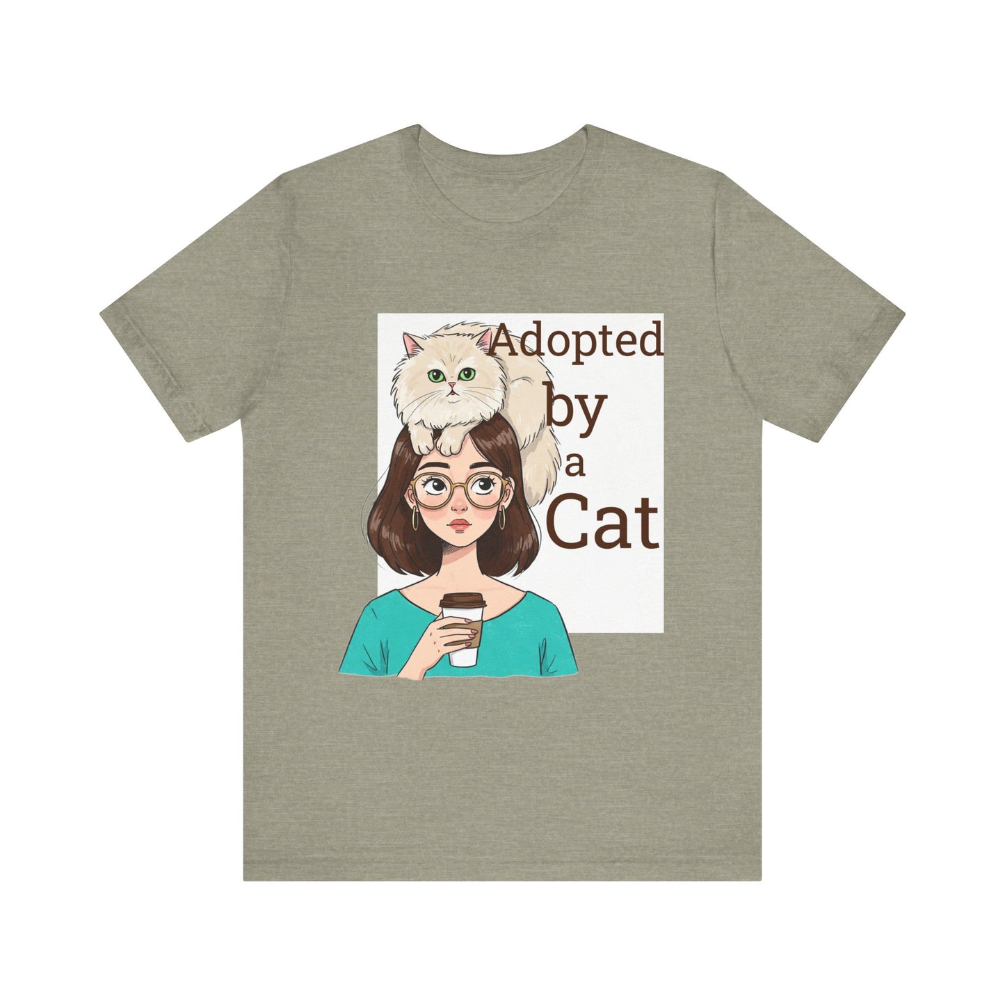 Adopted by a Cat Unisex Tee - Perfect Gift for Cat Lovers - Cat Humor - Schmartypants