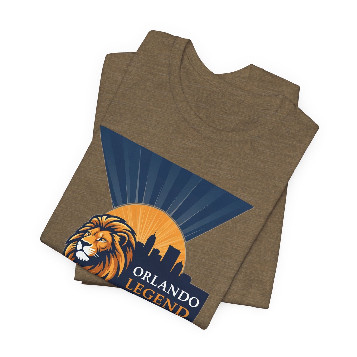 Orlando Legend Unisex Tee, Casual Graphic Tee, Lion Design Shirt, Gift for Fans, Everyday Wear, Florida Souvenir T-shirt