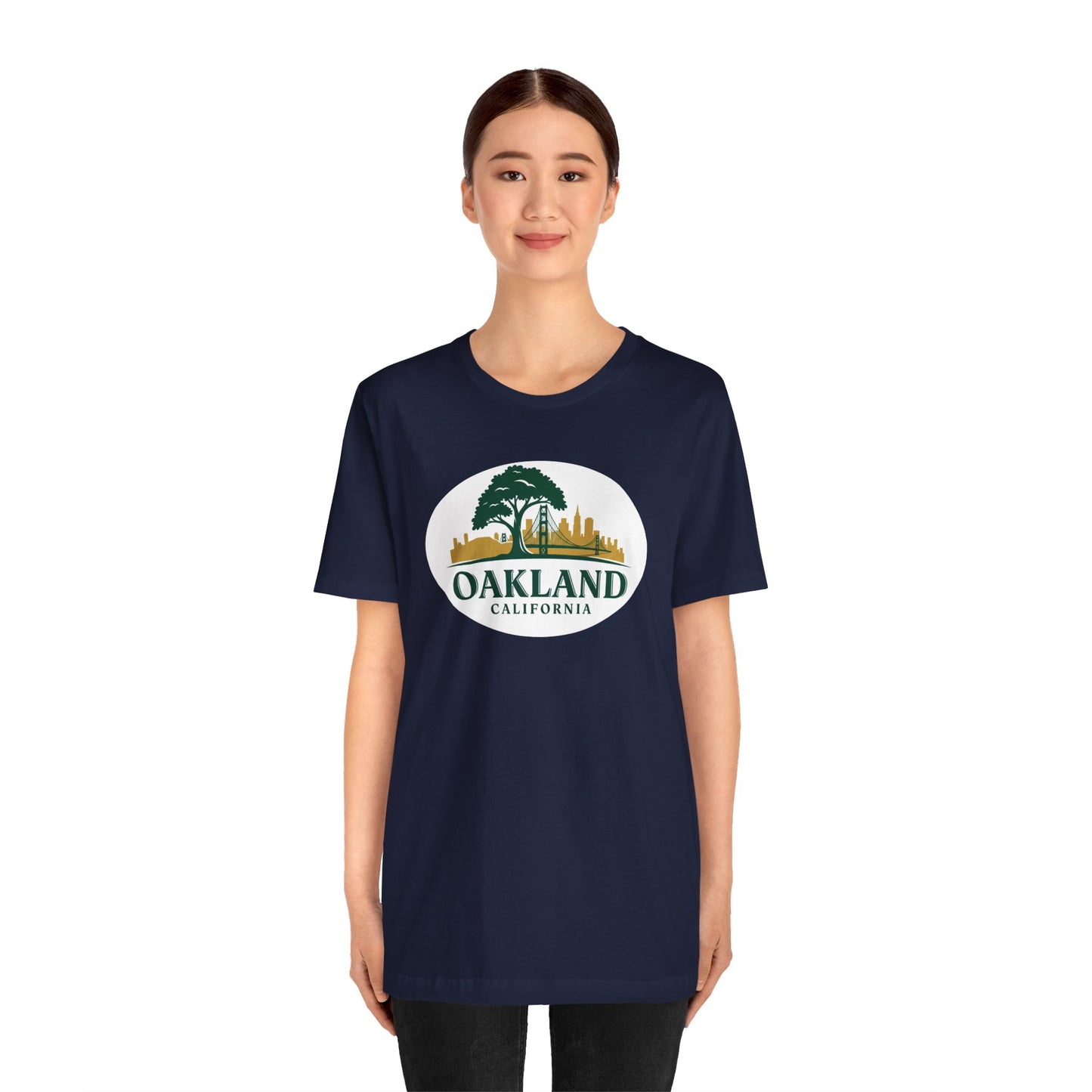 Oakland Cityscape Unisex Jersey Tee, Casual Wear, Gifts for Him/Her, Summer Fashion, Oakland California T-Shirt, Oakland Souvenir