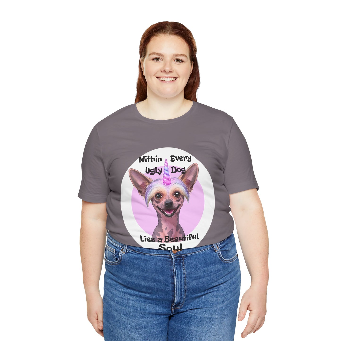 Funny Dog Lover Tee - "Within Every Ugly Dog Lies A Beautiful Soul" Shirt - Chinese Crested Lovers - Schmartypants