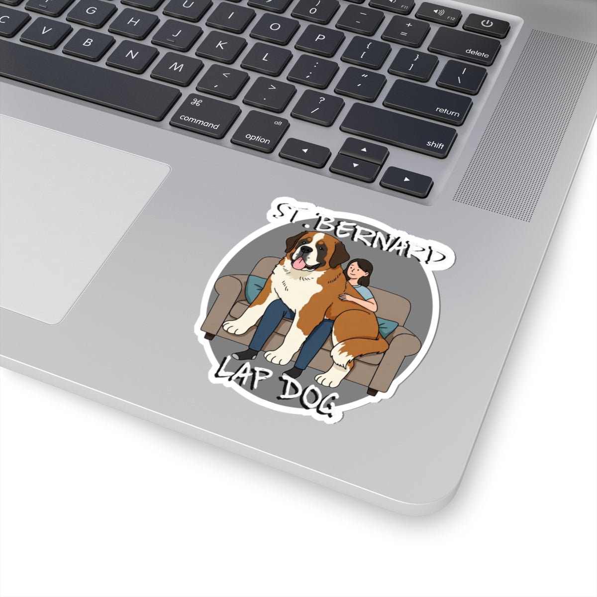 St. Bernard Lap Dog Kiss-Cut Stickers, Dog Lover Gift, Cute and Funny Pet Stickers, Laptop Decals, Animal Lover Decor, Dog Mom Sticker, Stocking Stuffer - Schmartypants