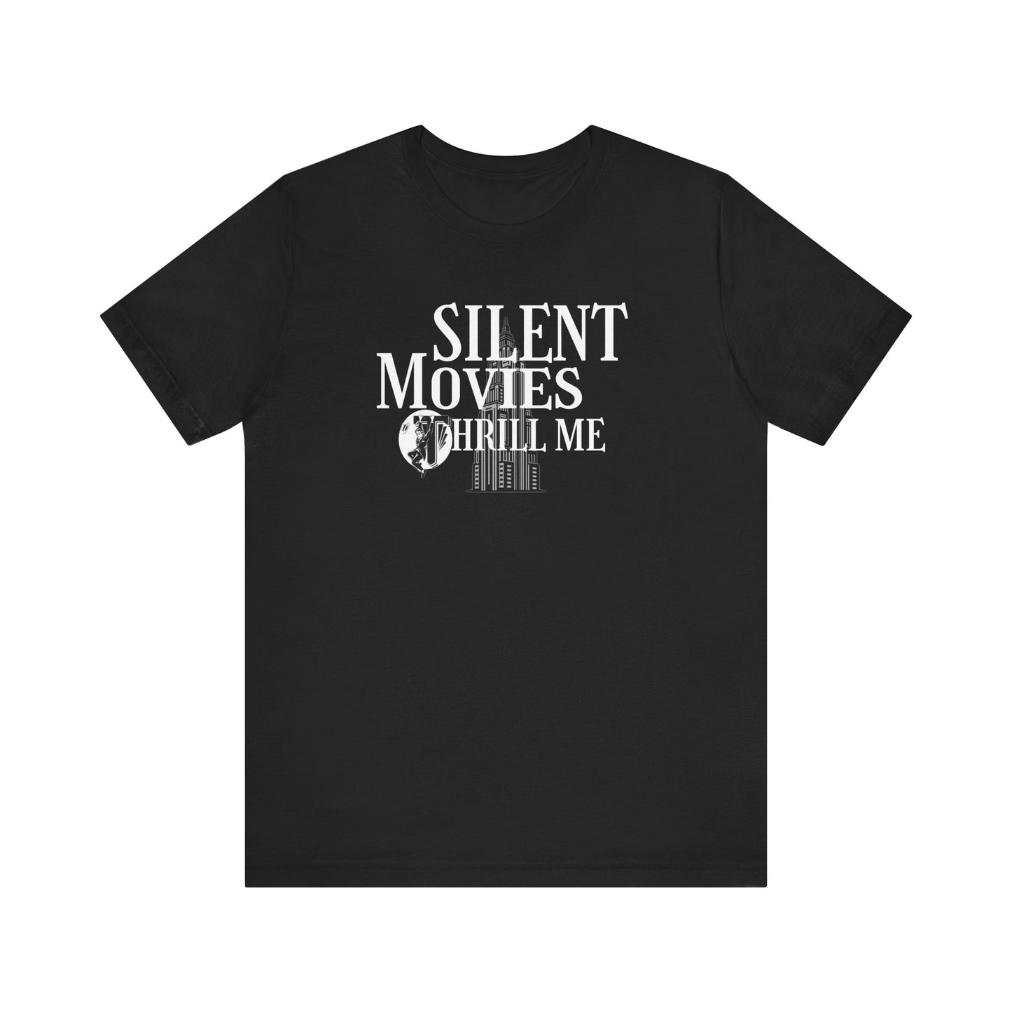 Silent Movies Thrill Me Tee, Unisex T-Shirt, Vintage Film Lover Shirt, Movie Buff Gift, Retro Cinema Apparel