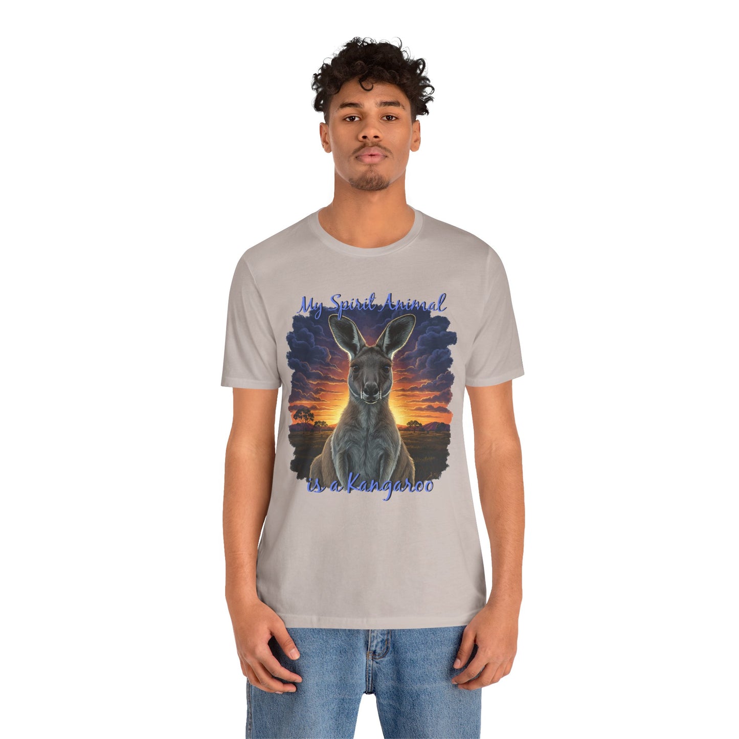 'My Spirit Animal is a Kangaroo' Tee - Unisex Jersey Short Sleeve T-Shirt for Wildlife Lovers, Aussies - Schmartypants