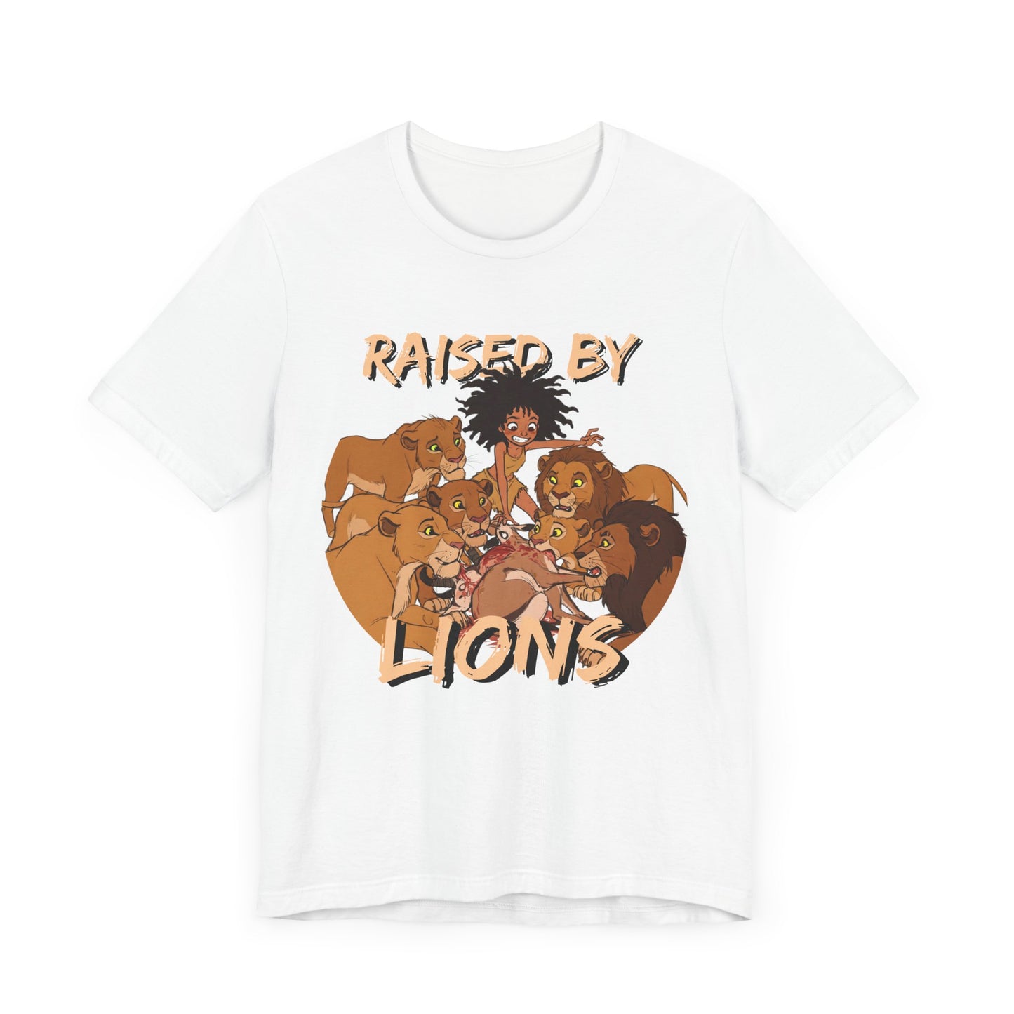 Raised by Lions Unisex Tee, Funny Animal Shirt, Lion Lover Gift, Safari T-Shirt, Jungle Adventure Apparel, Casual Wear - Schmartypants